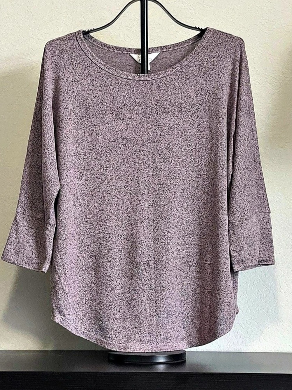 Market & Spruce Purple Cozy Lagenlook Tunic Large